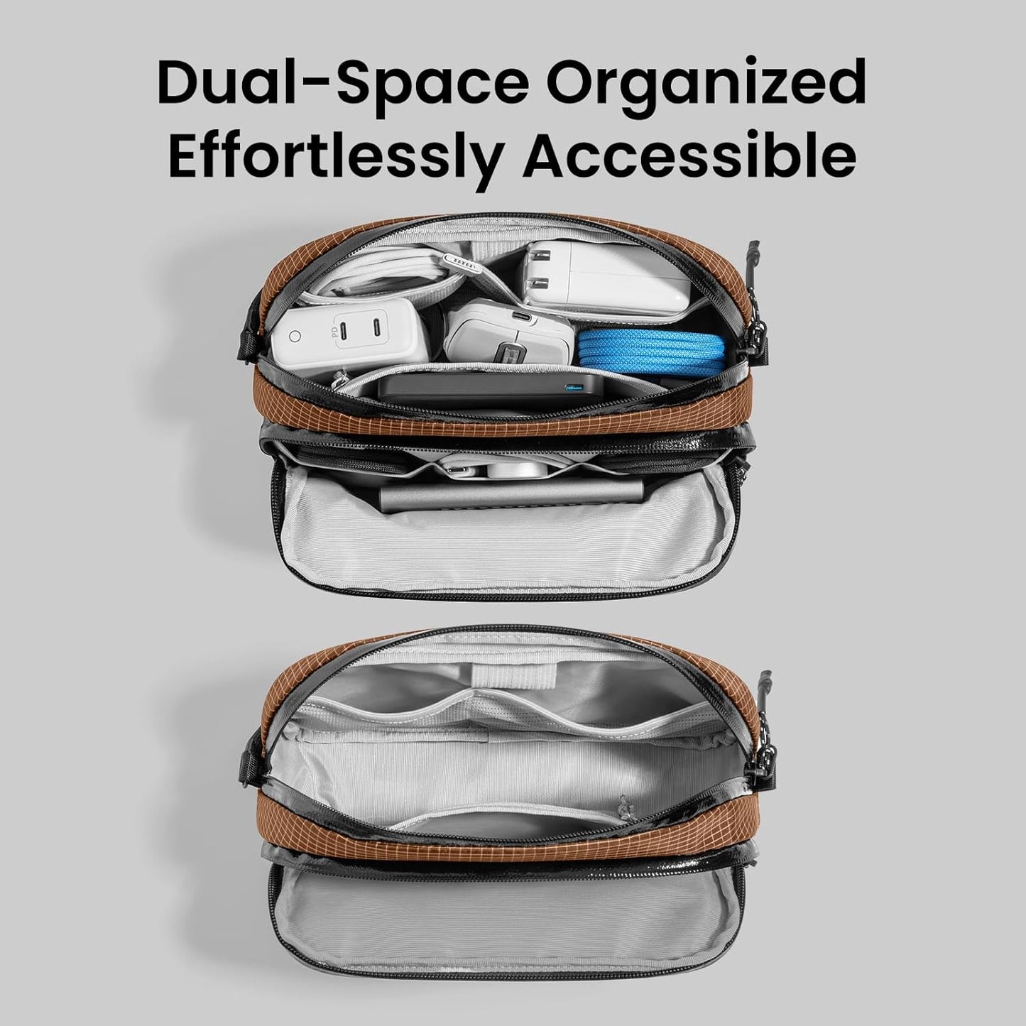 tomtoc Estuche organizador de viaje para electrónicos, resistente a...