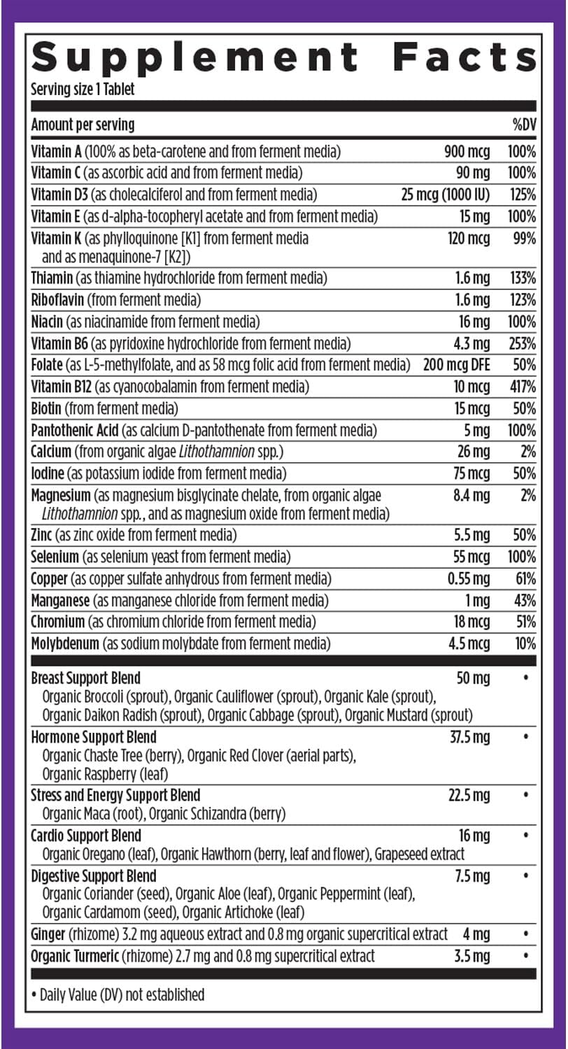 Comprimidos multivitamínicos para mujeres de 40 años en adelante Ne...