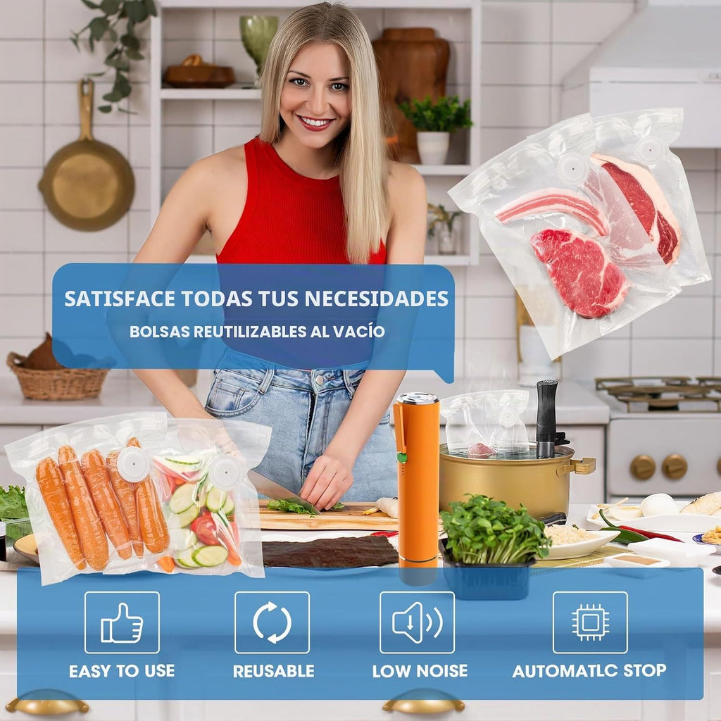 Máquina selladora al vacío, selladora al vacío portátil de mano con...