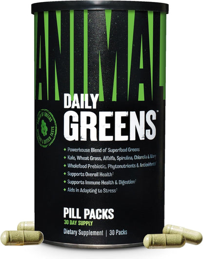 Animal Daily Greens - Paquetes de píldoras \u2013 col rizada, hierb...