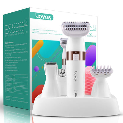 VOYOR Afeitadora eléctrica para mujer, depiladora de bikini para ca...