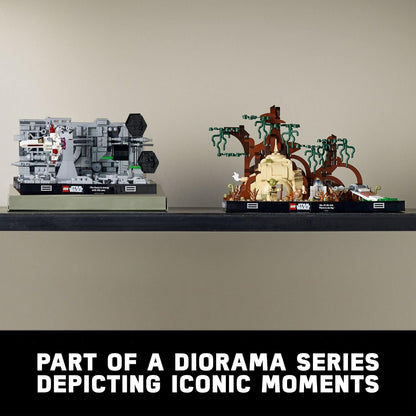 LEGO Star Wars Dagobah Jedi Diorama de entrenamiento 75330 - Serie completa con minifiguras Yoda y R2-D2, y X-Wing de Luke Skywalker, idea de regalo de cumpleaños para adultos, hombres, mujeres,