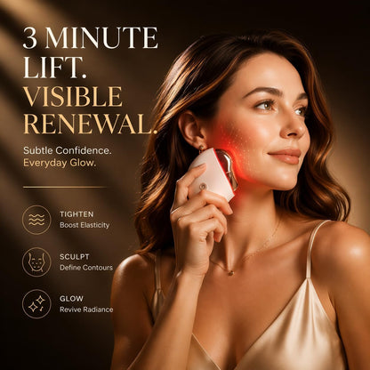 AVORLA Herramienta facial LED Gua Sha con calor y microcorriente, d...