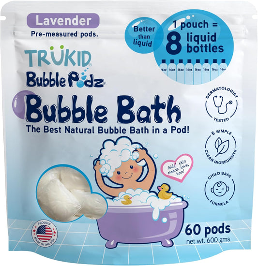 TruKid Bubble Podz - Baño de burbujas para niños, niños pequeños y...