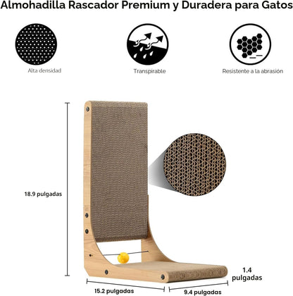 FUKUMARU Rascador para Gatos, Almohadilla de Rascar para Gatos en F...