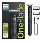 Philips OneBlade - Recorta y afeitadora de cualquier longitud con p...