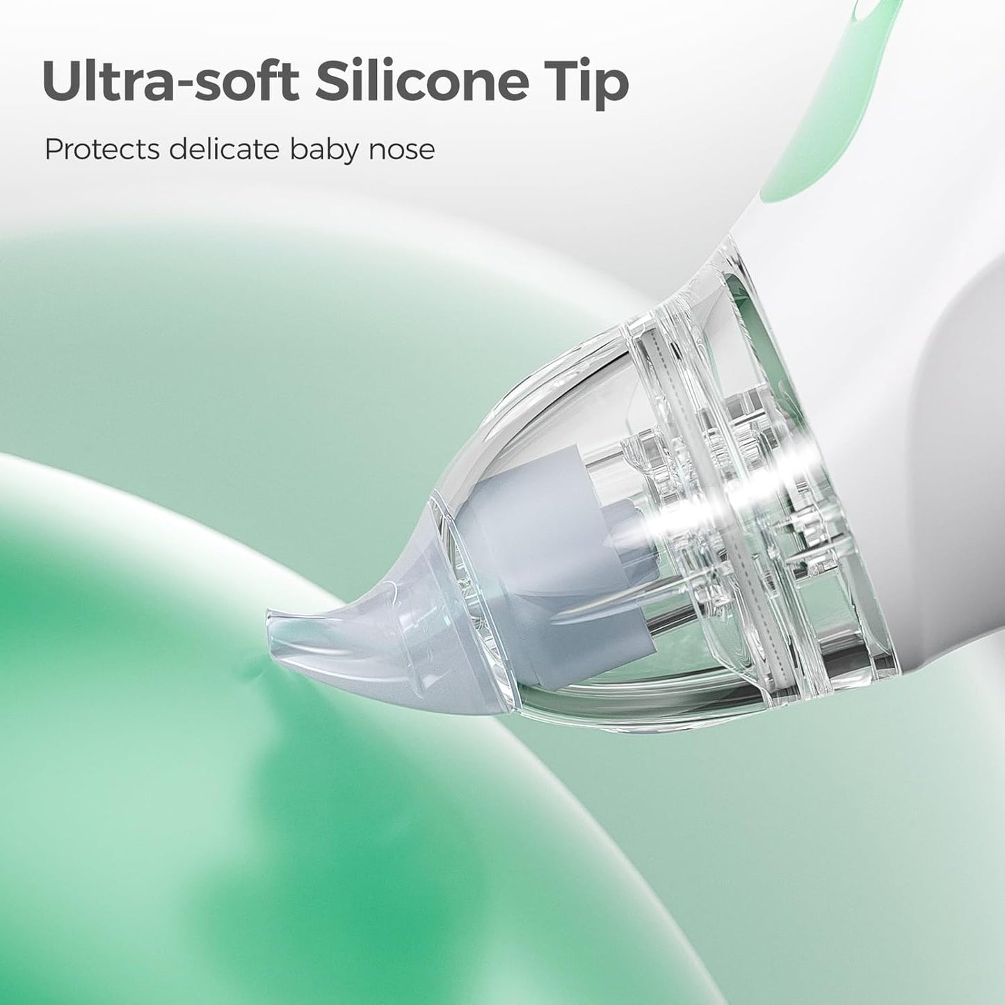Momcozy Aspirador Nasal para Bebé, Aspirador Nasal Eléctrico de 3 Niveles de Succión para Bebé, Recién Nacido y Niño Pequeño, Aspirador Nasal Portátil con Luz Tranquilizante y Música