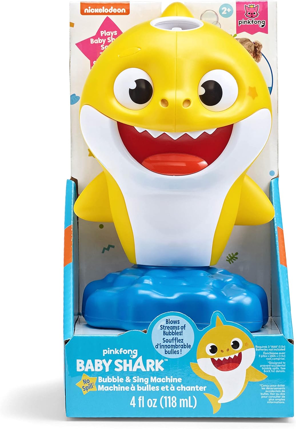 Little Kids Baby Shark - Máquina musical de burbujas SIN derrames,...