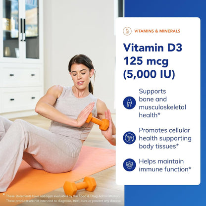 Cápsulas puras - Vitamina D3 5,000, 5000 IU, 1