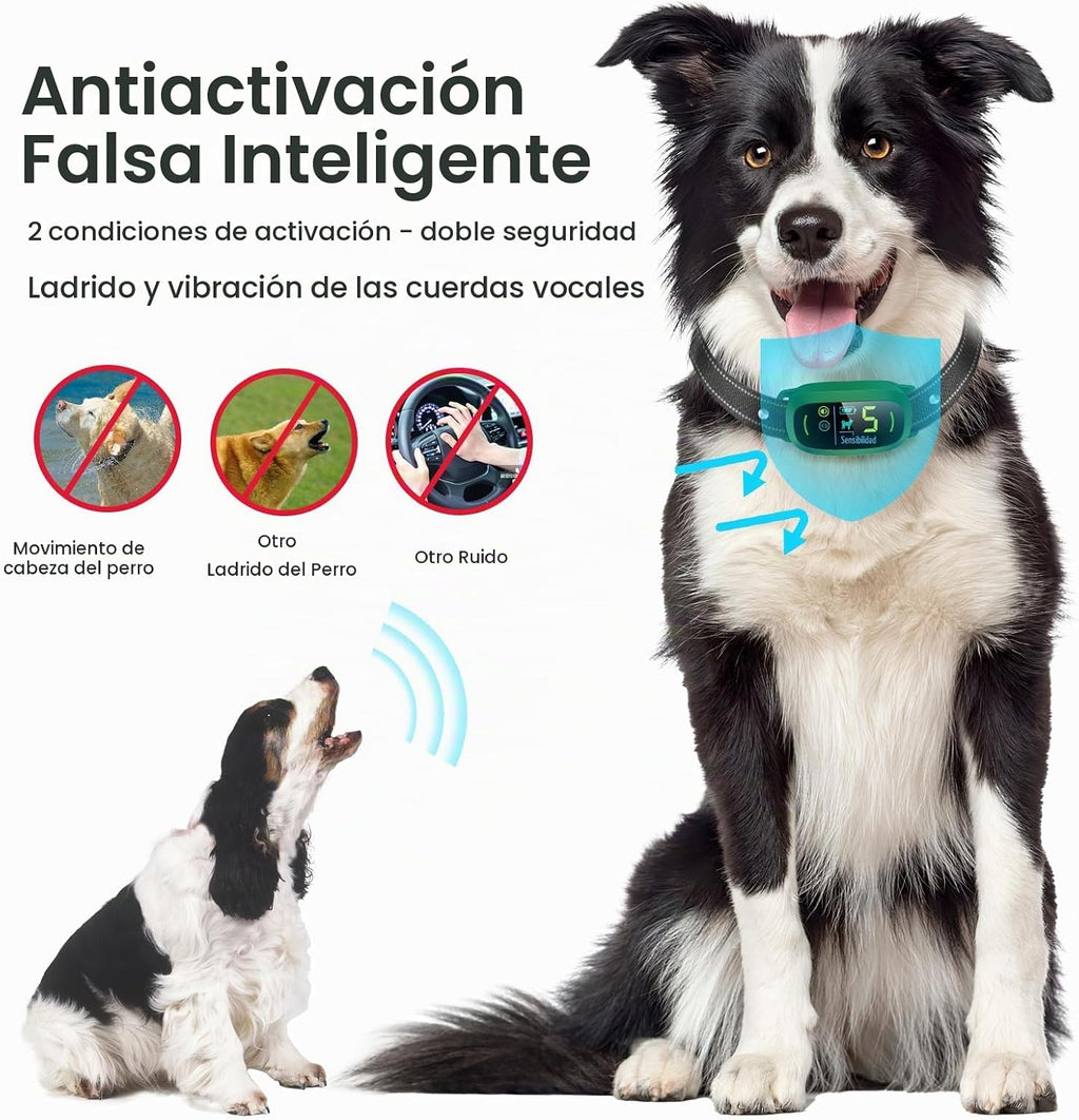 FAFAFROG - Collar antiladridos para perros, collar recargable antil...