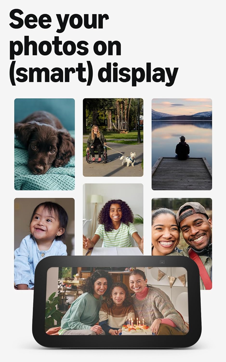 Amazon Echo Show, Pantalla inteligente con 2x bajo y sonido claro,...