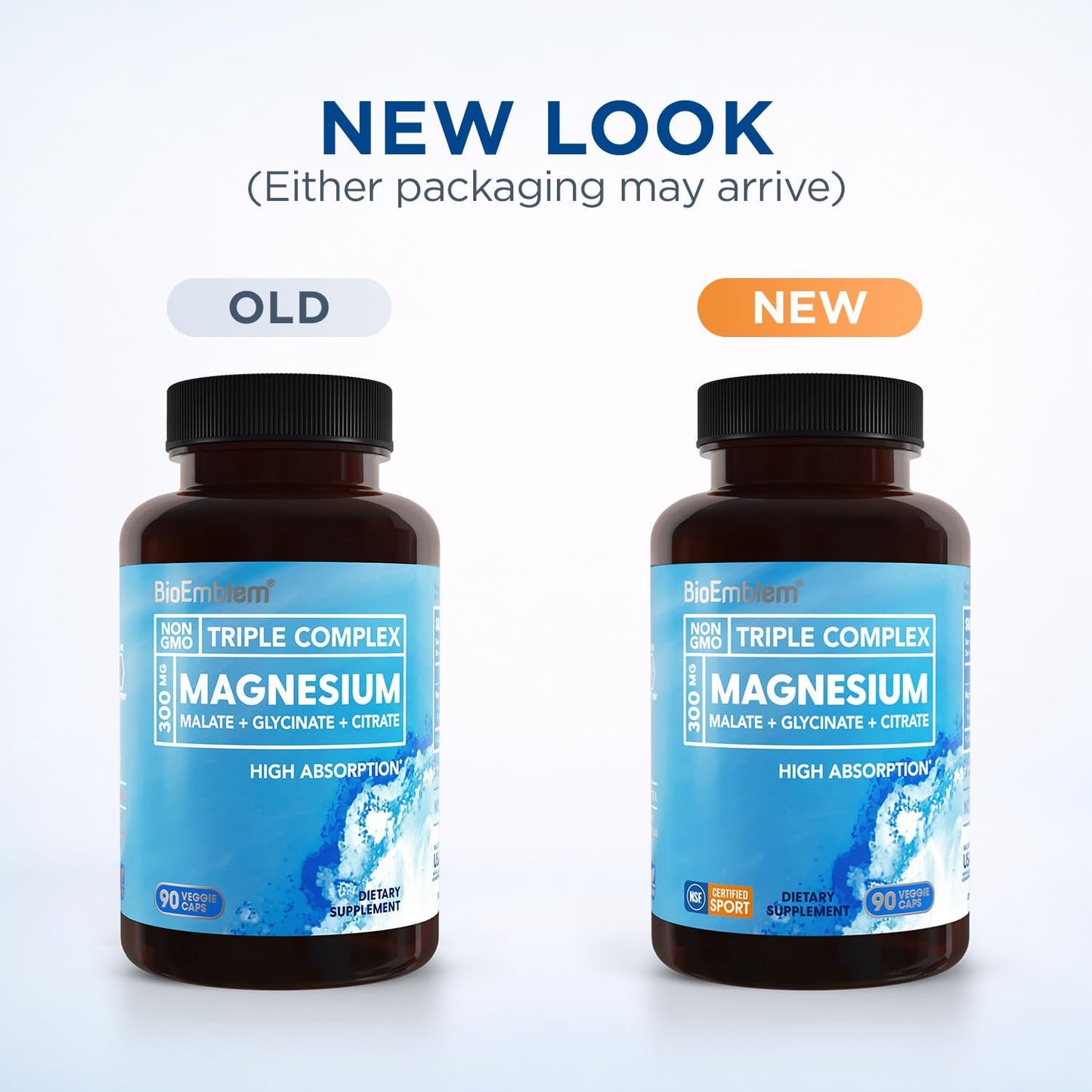 BioEmblem Complejo triple de magnesio | 300 mg de glicinato de magn...