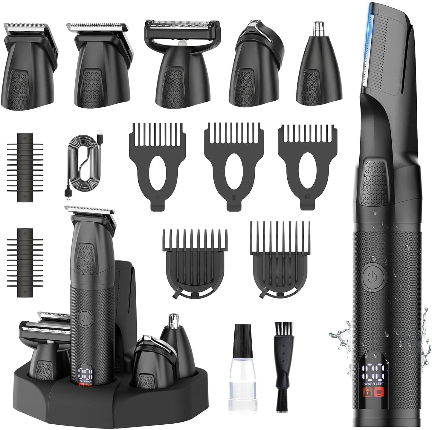 Manscape - Recortadora de cuerpo y barba para hombres, kit de aseo...