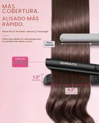 SHRATE Plancha plana para alisar el cabello, plancha y rizador 2 en...