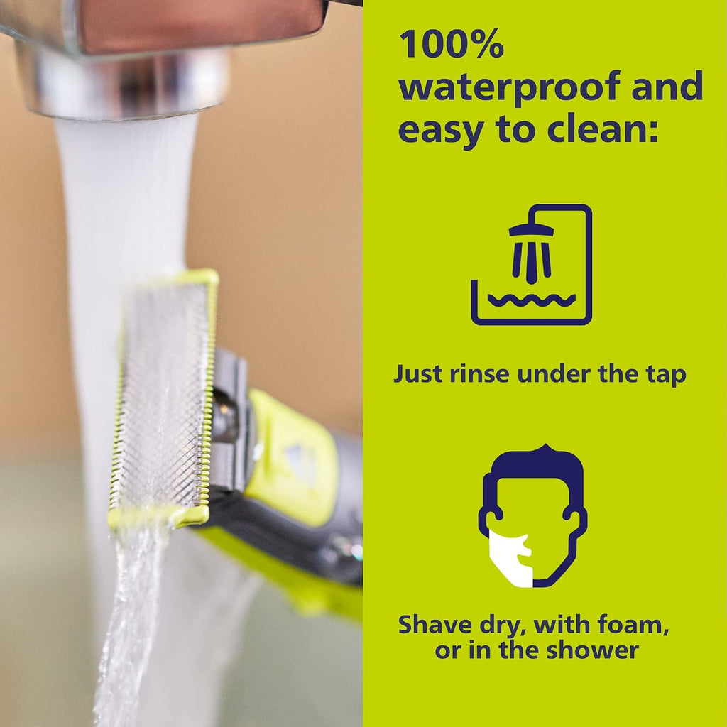 Philips Norelco Cortadora y afeitadora eléctrica OneBlade híbrida,...