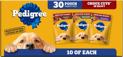 Pedigree Choice Cuts in Gravy - Paquete variado de alimentos húmedo...