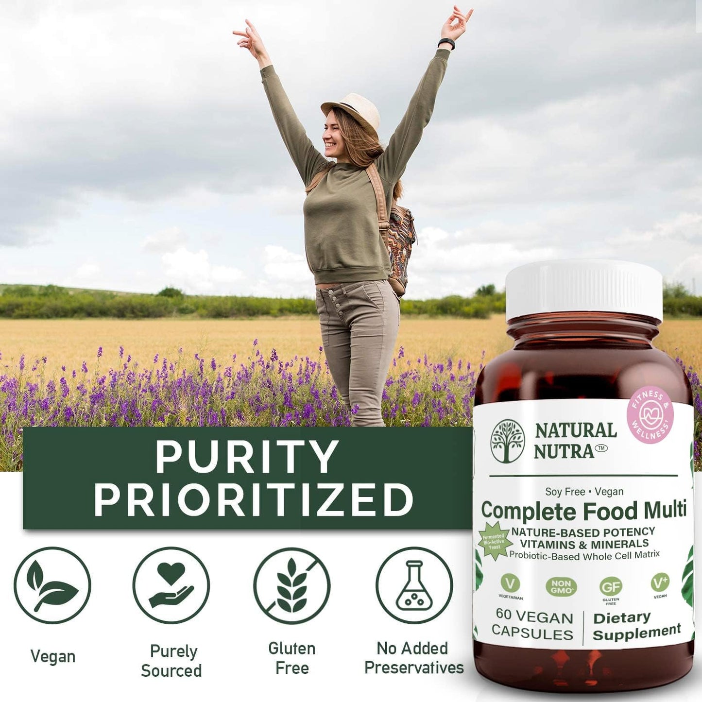 Natural Nutra Multivitamínico completo y mineral integral para muje...