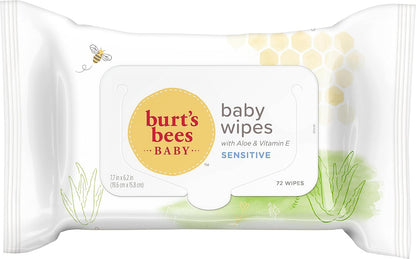 Burt's Bees Baby toallitas sin cloro, 72 unidades. El embalaje puede variar.