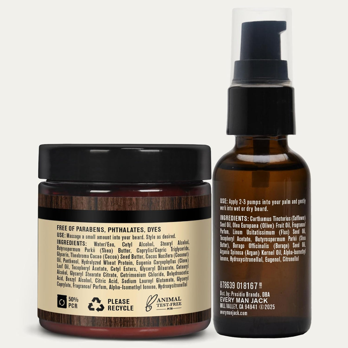 Every Man Jack Aceite hidratante para barba y mantequilla para homb...