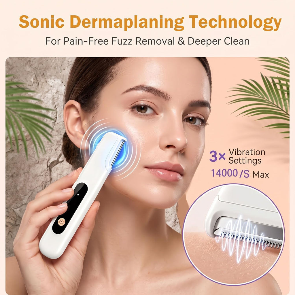 Maquinilla de afeitar eléctrica Sonic Dermaplane para la cara de la...