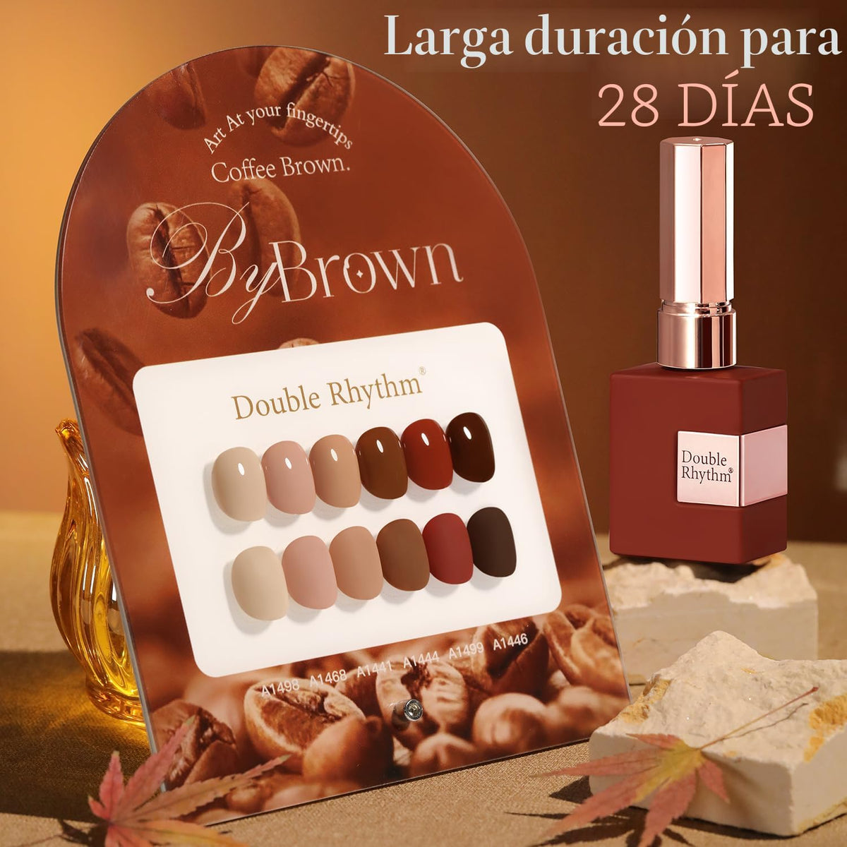 Double Rhythm - Juego de esmalte de uñas en gel de 6 piezas, 15 ml,...