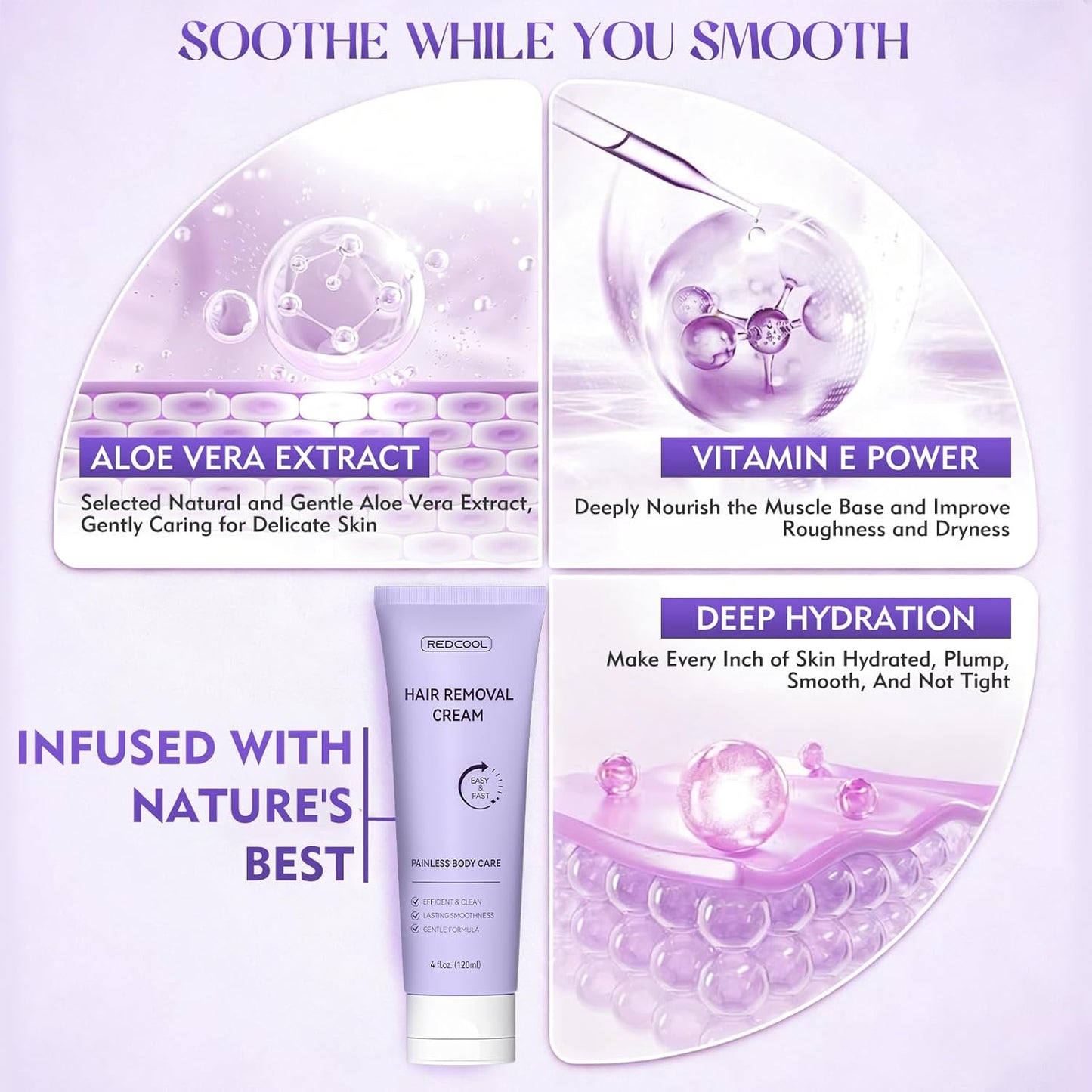 Crema depilatoria corporal y facial para mujeres y hombres, crema d...