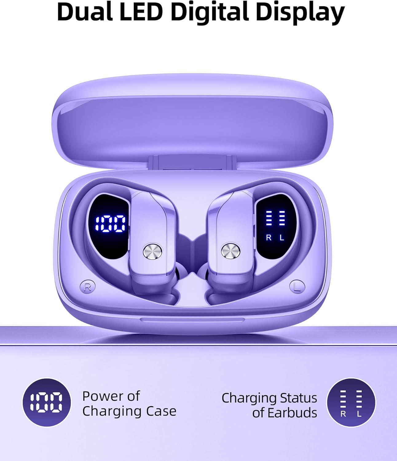 bmanl Auriculares inalámbricos Bluetooth con ganchos para las oreja...