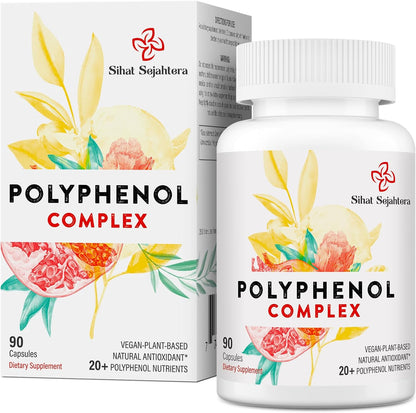 Sihat Sejahtera Suplemento de polifenoles de 67,500 mg, potentes an...