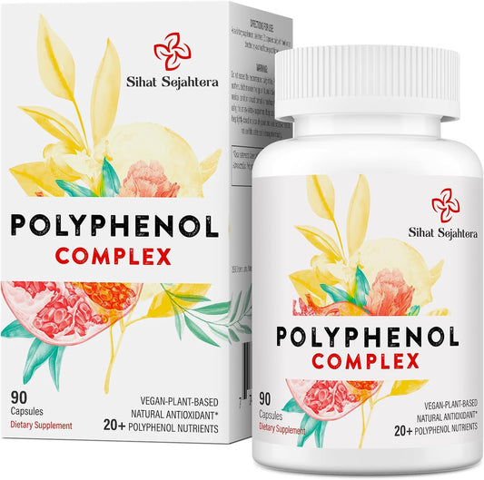Sihat Sejahtera Suplemento de polifenoles de 67,500 mg, potentes an...