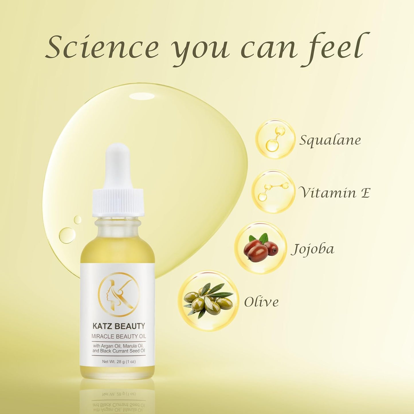 Katz Beauty Miracle Beauty - Aceite facial hidratante con aceite de...
