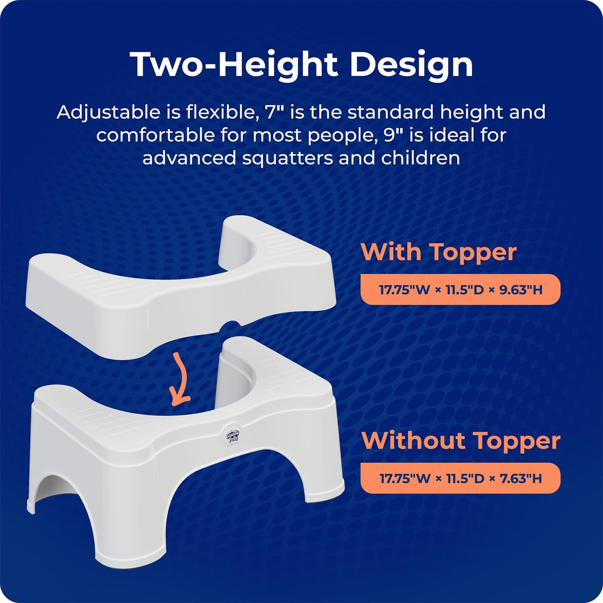 Squatty Potty The Original Taburete de Baño para Inodoro - Ajustabl...