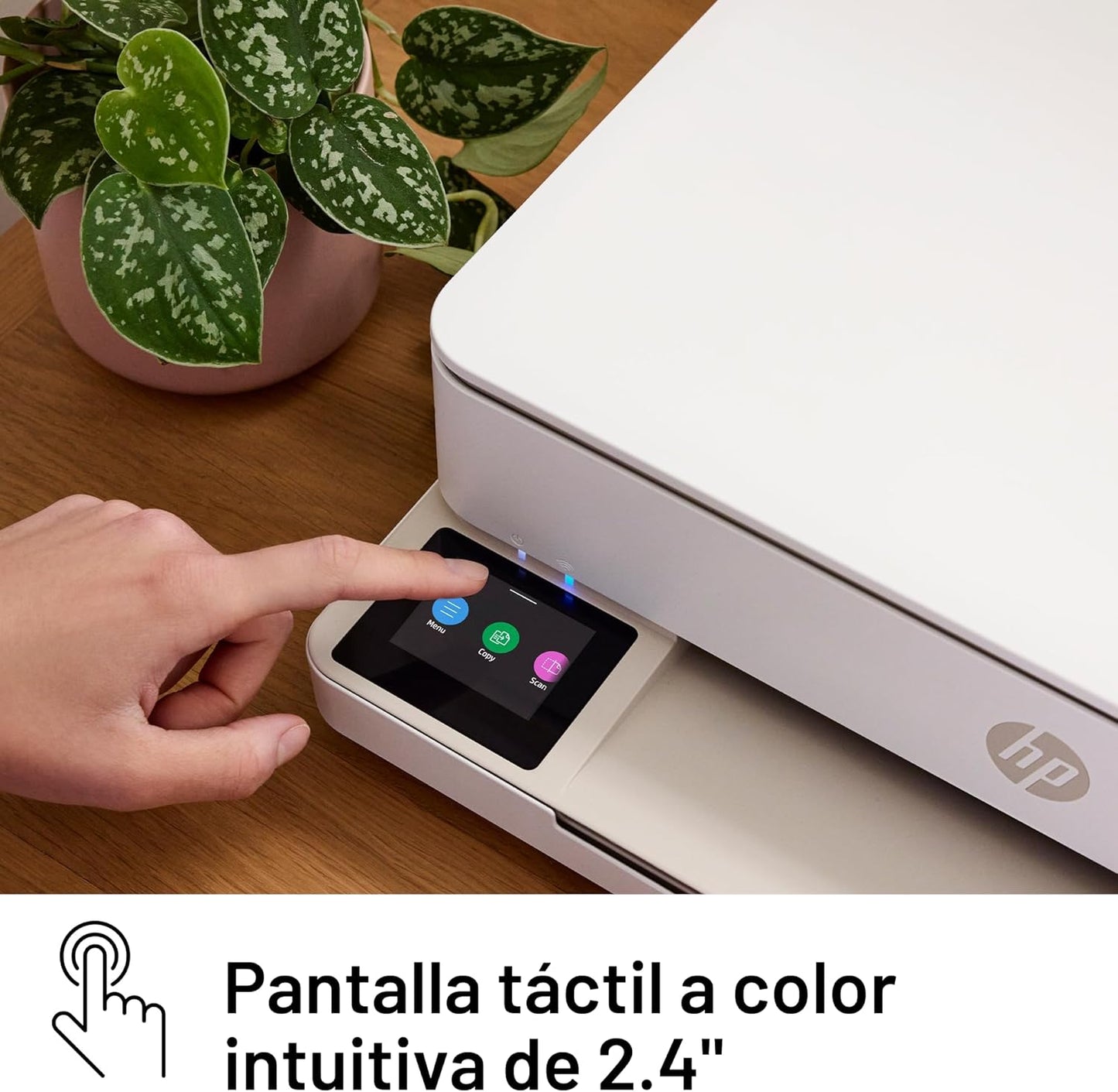 HP Envy 6155e Impresora inalámbrica todo en uno de inyección de tinta a color, Portobello, Imprimir, escanear, copiar, Impresión dúplex Ideal para el hogar, prueba de 3 meses de Instant Ink incluida