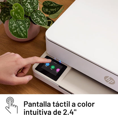 HP Envy 6155e Impresora inalámbrica todo en uno de inyección de tinta a color, Portobello, Imprimir, escanear, copiar, Impresión dúplex Ideal para el hogar, prueba de 3 meses de Instant Ink incluida