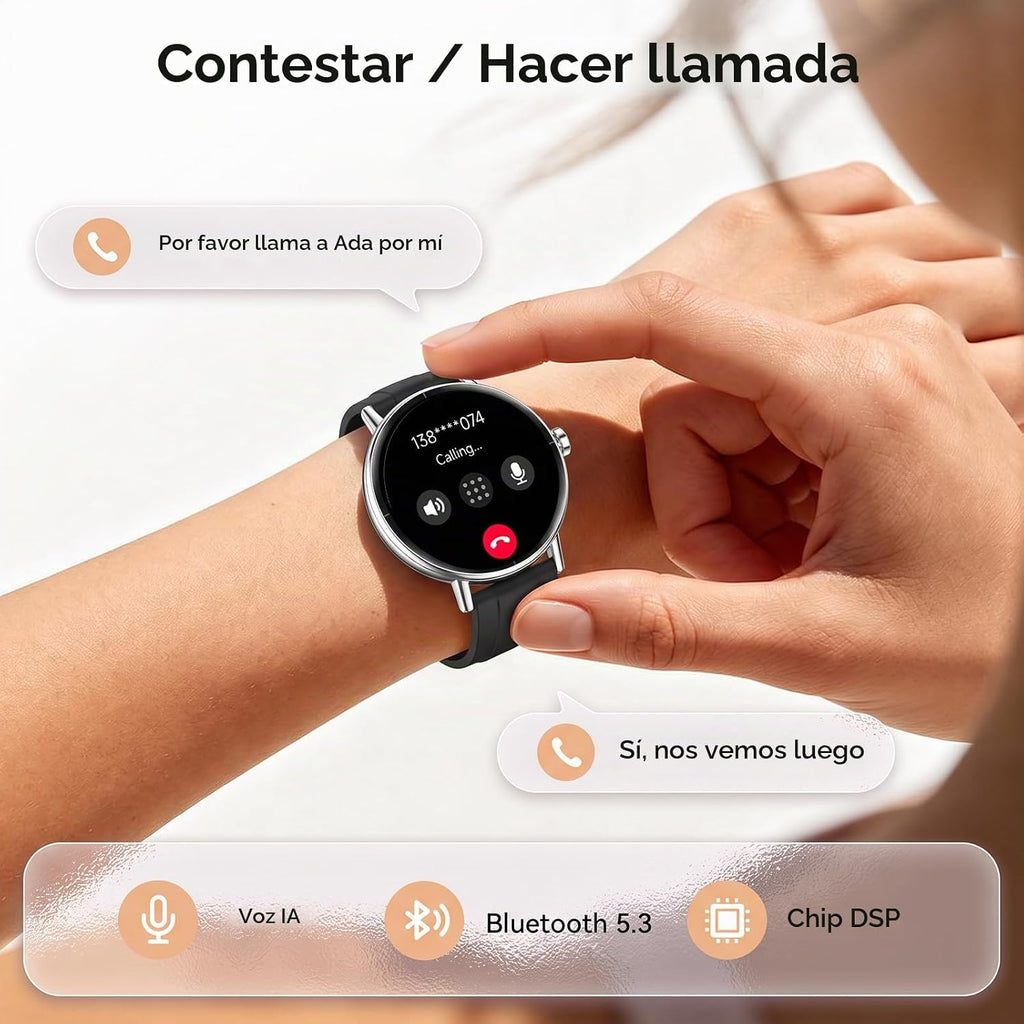 Gydom Reloj inteligente de 1.27 pulgadas para mujeres y hombres, co...