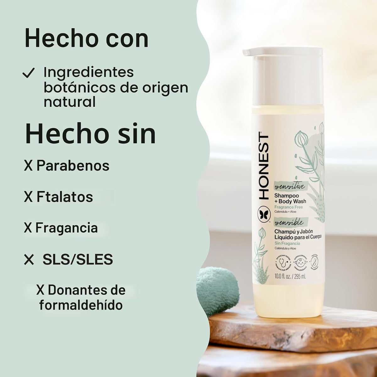 Shampoo &amp; jabón corporal Honest, Lavanda Dreamy súper calmante,...
