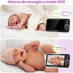 VTimes Monitor de bebé de video con cámara y audio, sin WiFi de 5 p...