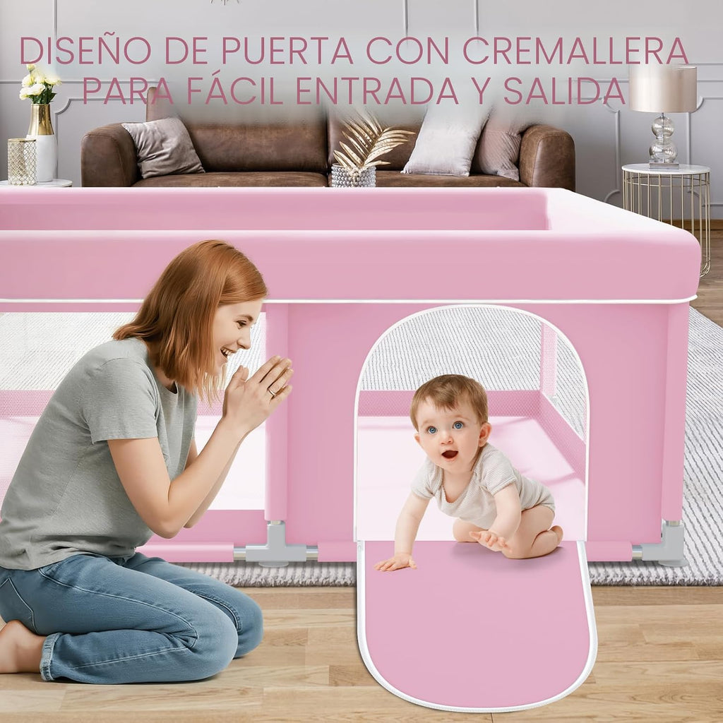 XVISHX Corralito para bebés de 50 x 50 pulgadas, corralitos de jueg...