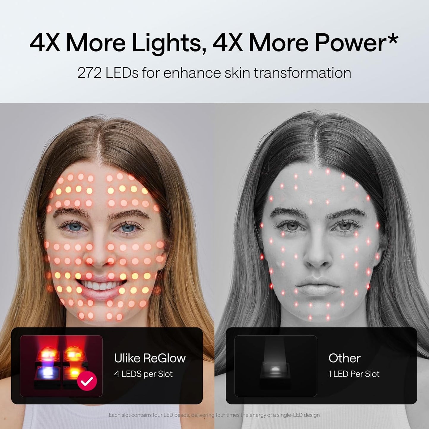 Ulike ReGlow - Máscara de Terapia de Luz LED, Terapia de Luz Roja p...