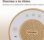HOUSBAY Máquina de sonido ruido blanco para dormir con grano de mad...
