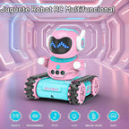 ALLCELE Robot de juguete LED RC para niñas con Walkie Talkie, progr...
