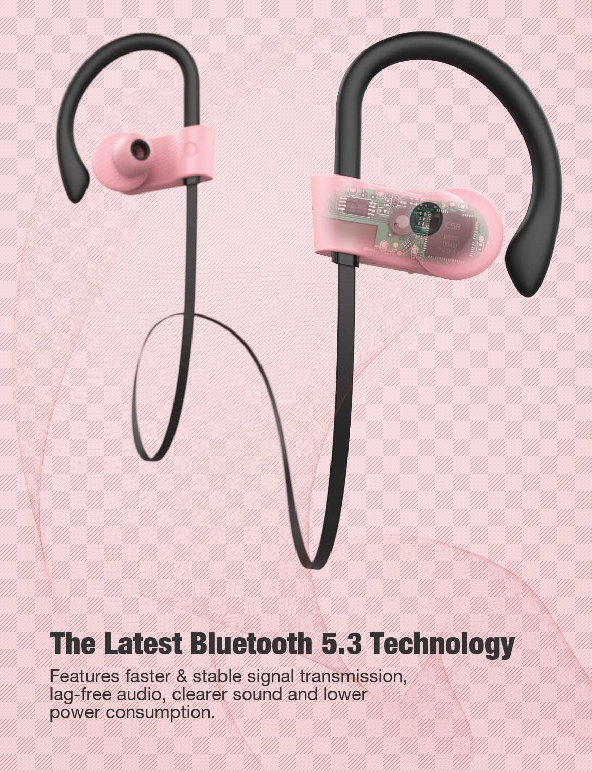 Otium - Auriculares Bluetooth inalámbricos, auriculares con Bluetoo...