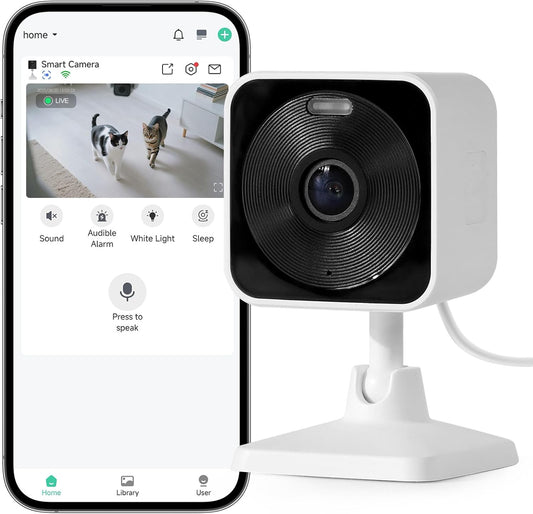 Lamlingo Cámara de seguridad para exteriores e interiores, cámara p...