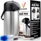 Jarra de café Airpot de 85 onzas (2.5L) con bomba, dispensador de c...