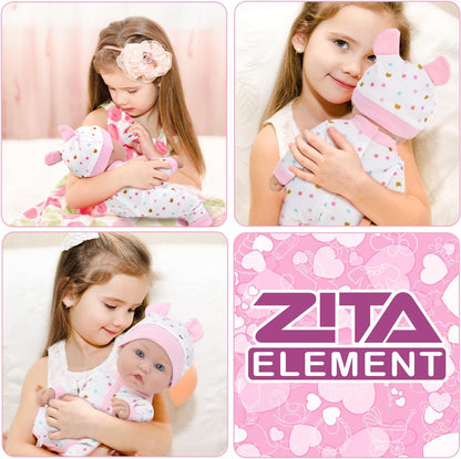 ZITA ELEMENT Juego de cesta de dormir de muñeca de 12 pulgadas en c...