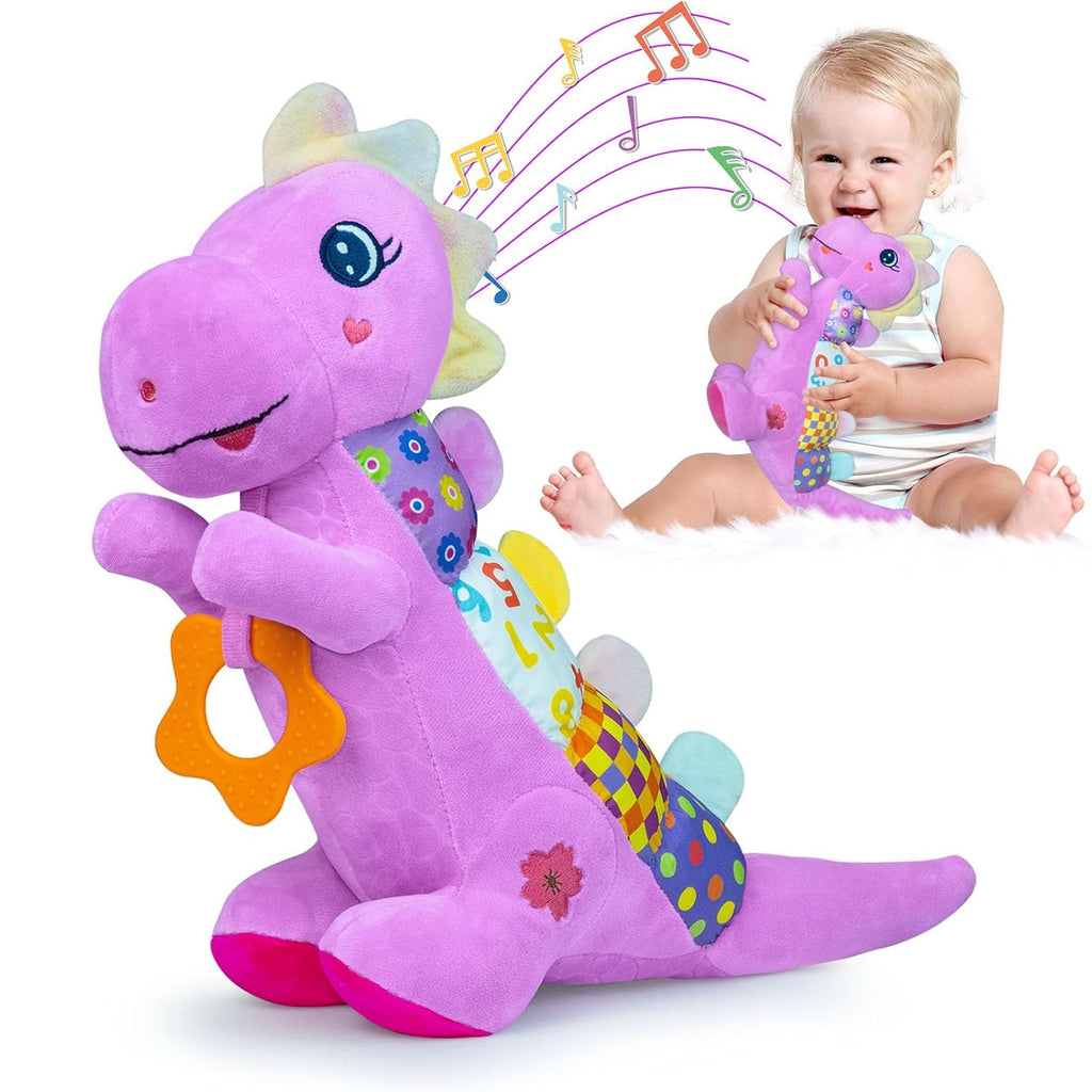 Juguetes Musicales de Peluche de Dinosaurio Bebé para 0-3-6-9-12 Me...