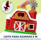 All-en-One Farm Barn Toy Set,Pretend Play Gift para Boys Girls 2 3 Years Old