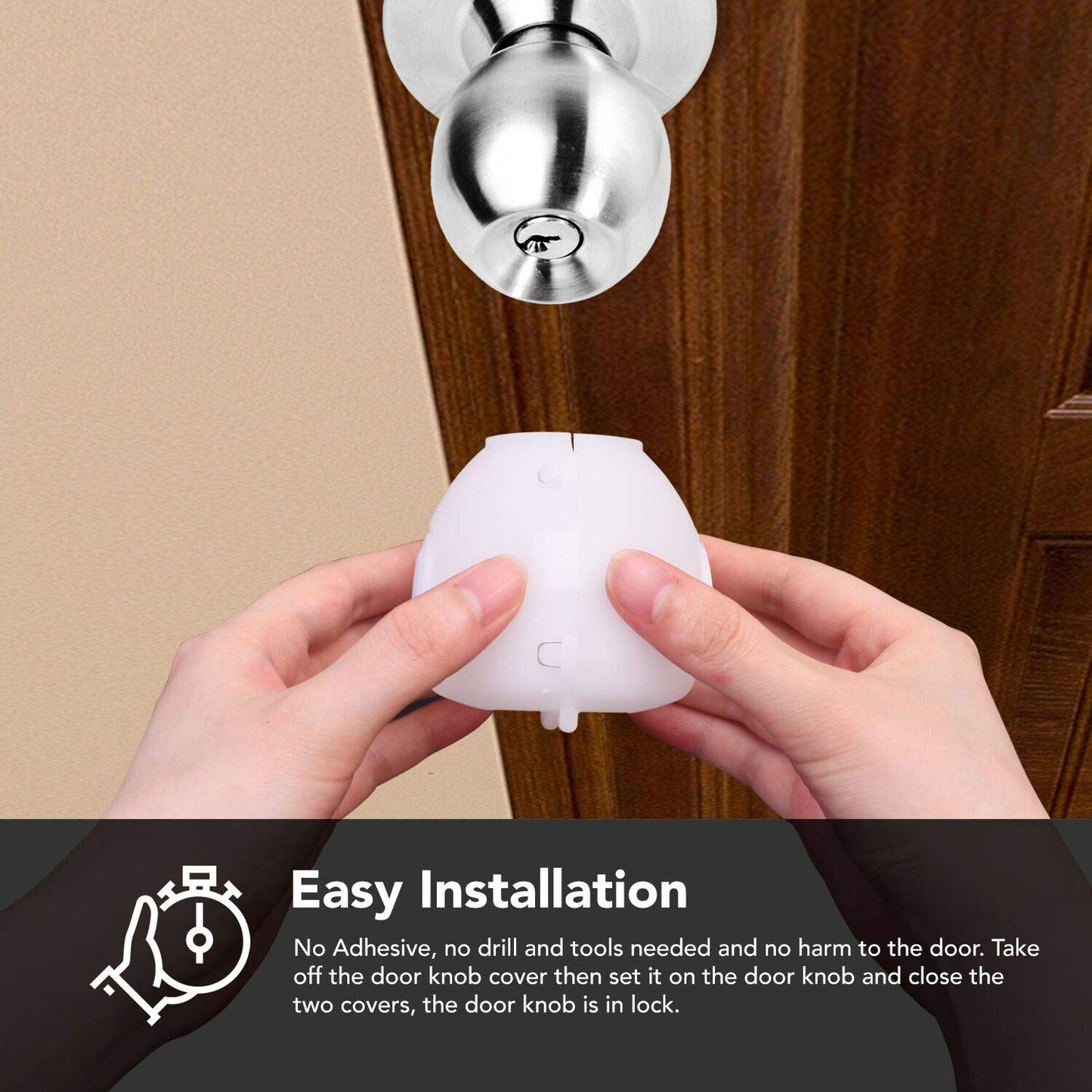 Mom's Choice Gold Awards - Paquete de 4 fundas de seguridad para pomos de puerta de bebé (no apto para todos los pomos de puerta)