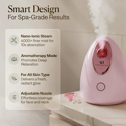 VogueNow Kit de vapor facial con 15 herramientas de cuidado de la p...