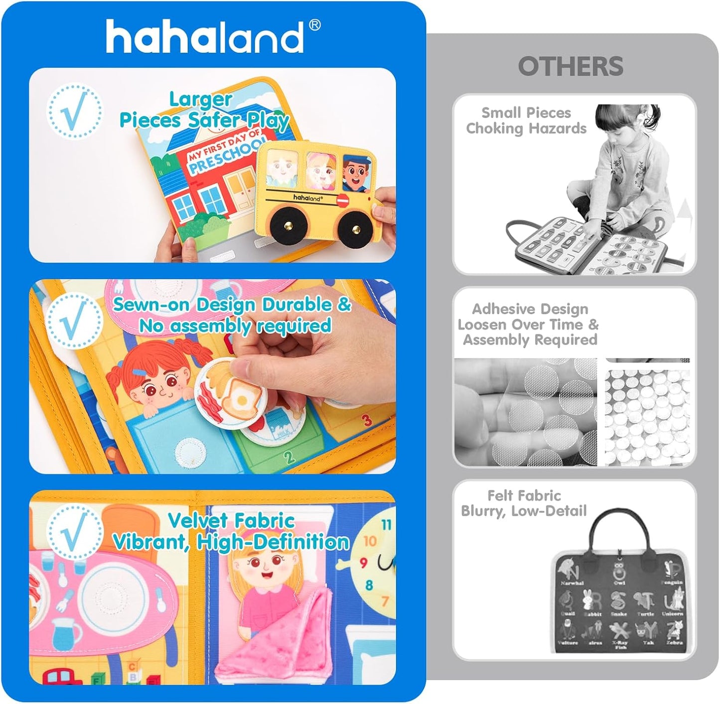hahaland Busy Book Actividades de aprendizaje preescolar - Regalos...