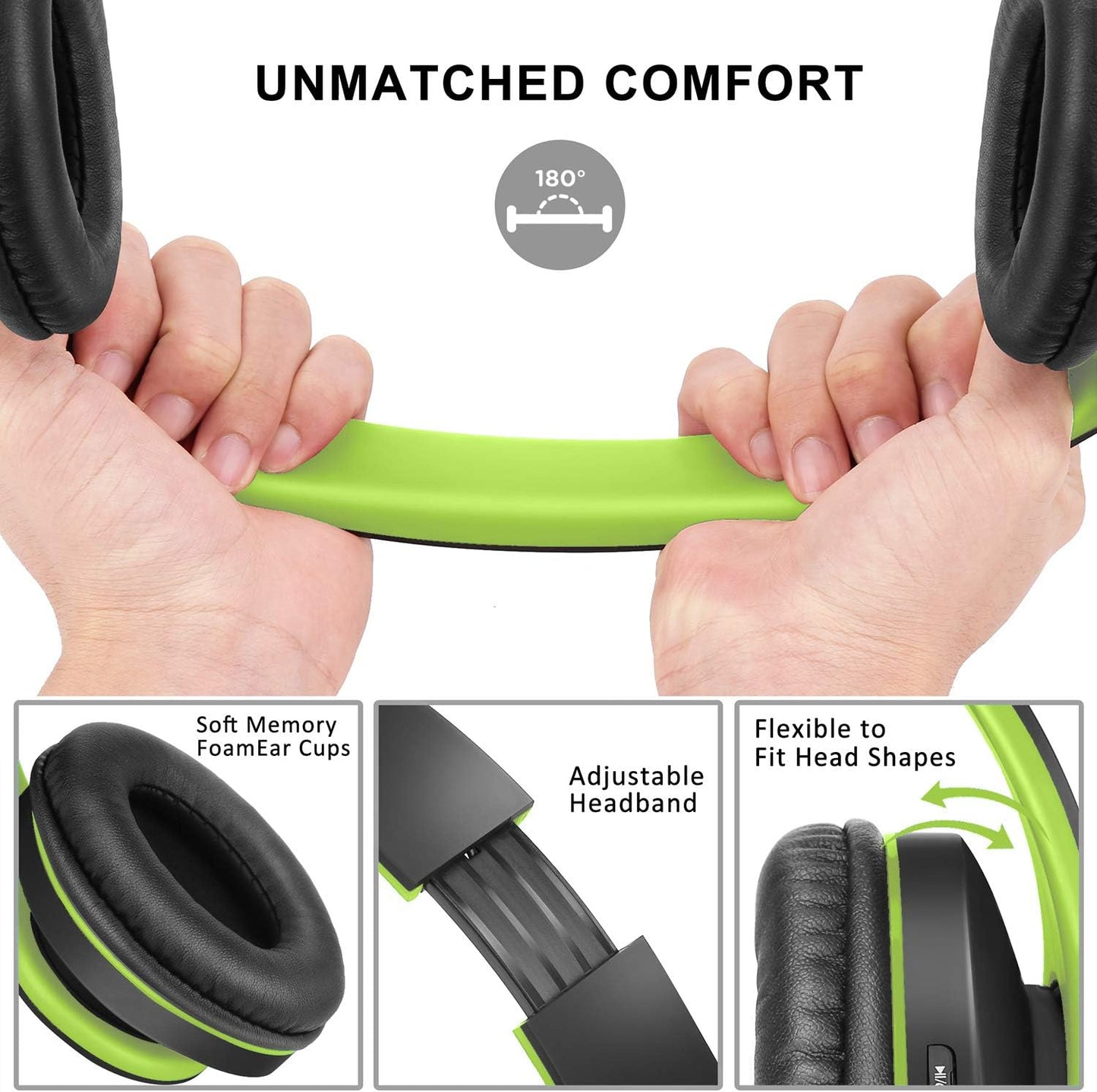 ZIHNIC Auriculares Bluetooth Over-Ear, Auriculares Estéreo Inalámbr...